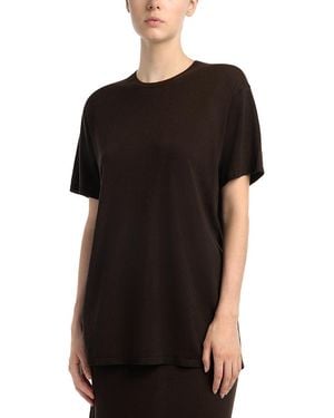 TOTEME Crewneck Knit Tee - Black