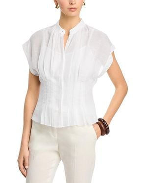 BOSS Badavina Pleated Top - White