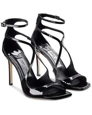 Jimmy Choo Satin Caged Ankle Strap - Black