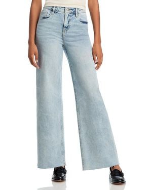 Aqua High Rise Wide Leg Jeans - Blue