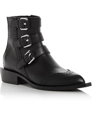 Moschino Buckle Booties - Black