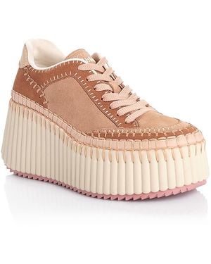 Chloé Nama Platform Sneakers - Brown