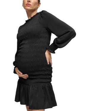 Ingrid & Isabel Smocked Maternity Dress - Black