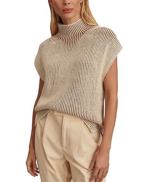Varley Lauren Plated Knit Sleeveless Sweater - Brown