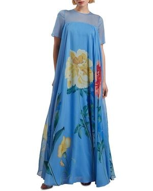 Ted Baker Malrie Volume Maxi Dress - Blue