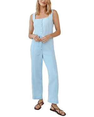 Bella Dahl Square Neck Jumpsuit - Blue