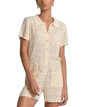 Elan 11 Short Sleeve Romper - Natural