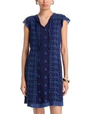 Johnny Was Daisy Eyelet Dress - Blue