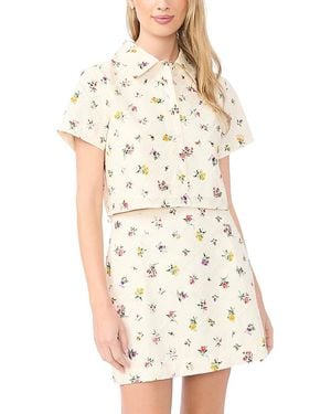 Ted Baker Whistles Liz Button Front Top - White
