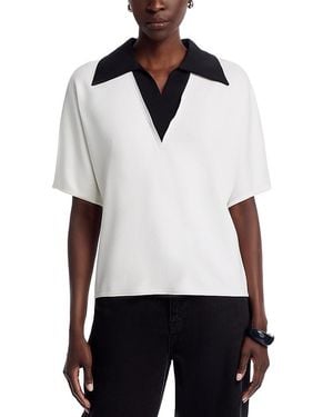 Misook Wrinkle Resistant Soft Knit Shirt - White