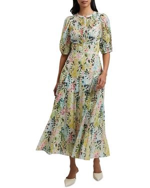 Ted Baker Kandea Puff Sleeve Midi Dress - Green