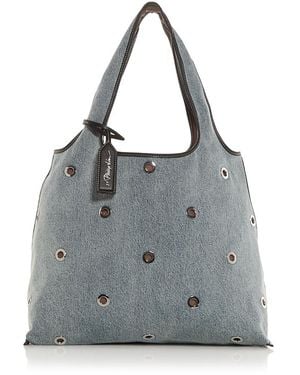 3.1 Phillip Lim Denim Market Grommet Tote - Gray