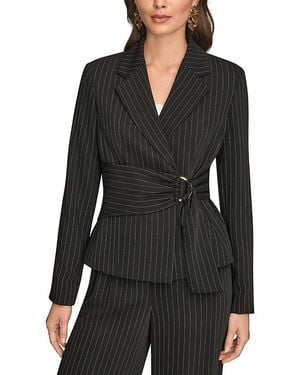 Donna Karan Belted D Ring Blazer - Black