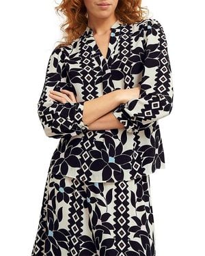 Hobbs Jilly Floral Print Top - Black