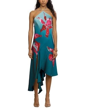 AMUR Alohi Placed Print Dress - Blue