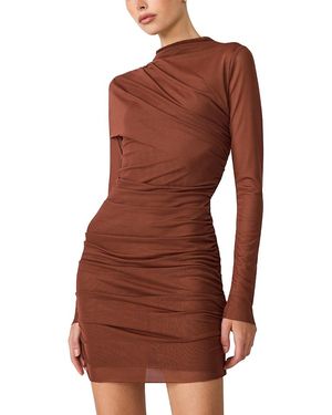 Steve Madden Catrina Draped Bodycon Dress - Brown