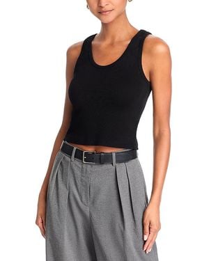 PERFECTWHITETEE Blondie Rib Knit Tank Top - Black