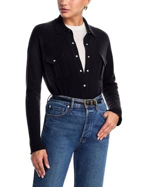 C by Bloomingdale's Cashmere Cashmere Polo Sweater - Blue