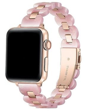The Posh Tech Aria Resin Stainless Steel Band For Apple Watch - Pink