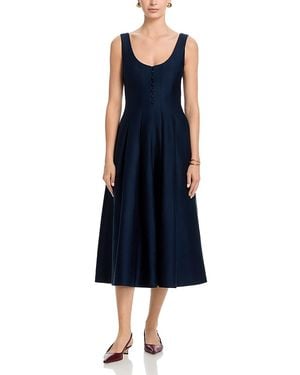 French Connection Sateen Midi Dress - Blue