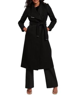 Ted Baker Rosell Wool Blend Wrap Coat - Black