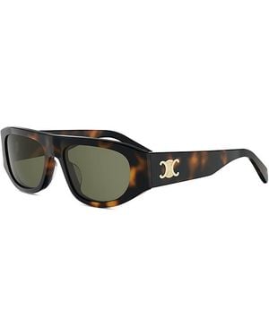 Celine Triomphe Square Sunglasses, 55Mm - Gray