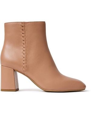 Jack Rogers Augustine Block Heel Booties - Brown