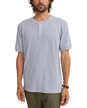 Velvet By Graham & Spencer Short Sleeve Henley - Blue