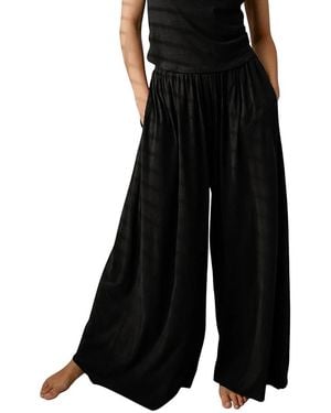 Lunya Pima Wide Leg Pants - Black