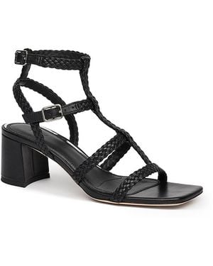 PAIGE Eliza Block Heel Sandals - Black