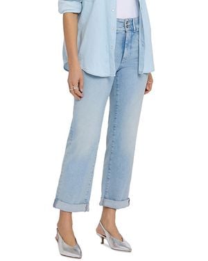 NYDJ Bailey High Rise Cropped Straight Jeans - Blue
