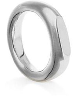 Uno De 50 Sterling Plated Geometric Ring - White