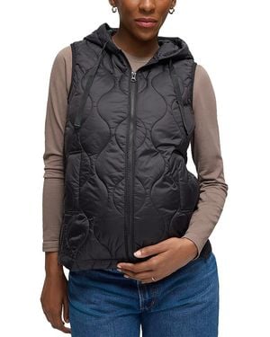 Ingrid & Isabel Quilted Maternity Vest - Gray