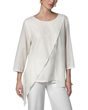 Donna Karan Weekend Donna Karan Asymmetric Layer Top - Gray