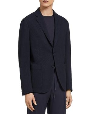 ZEGNA Slim Fit High Performance Jersey Packaway Blazer - Blue