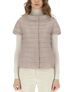 Herno Emelia Cap Sleeve Puffer Jacket - Natural