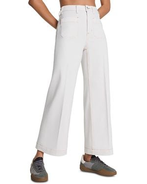 Spanx Authentic 360 High Rise Cropped Wide Jeans - White