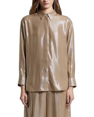 Peserico Button Front Shirt - Brown