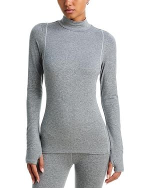 Varley Always Warm High Neck Base Layer Top - Gray