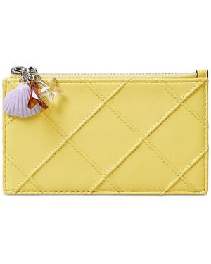Tory Burch Fleming Charm Zip Card Case - Yellow