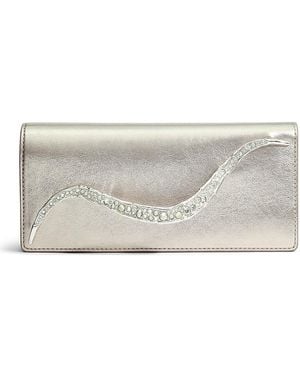 Alexis Crystal Curve Side Handle Clutch - Gray