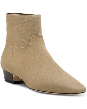Stuart Weitzman Stassi Zip Booties - Natural