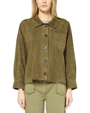 Gerard Darel Rose Suede Jacket - Green