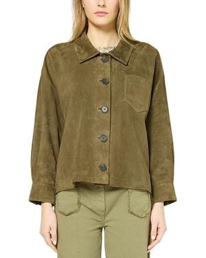 Gerard Darel Rose Suede Jacket - Green