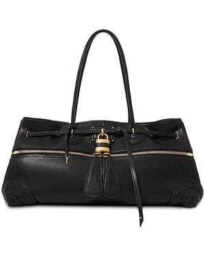 Chloé Paddington Large Leather Sling Shoulder Bag - Black