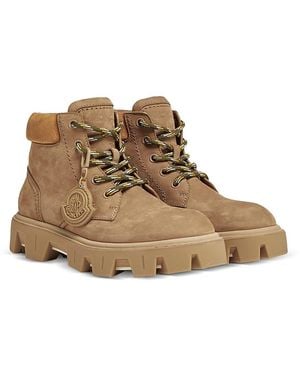 Moncler Peak City Lace Up Ankle Boots - Brown