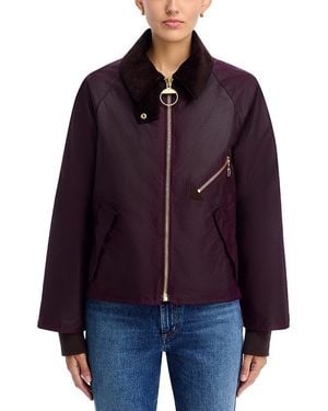 Barbour Arlene Waxed Jacket - Purple