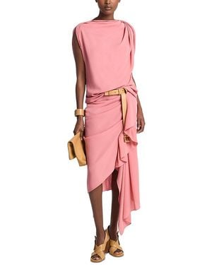 Michael Kors Draped Wool Blouse - Pink