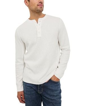 Rails Soto Cotton Blend Knit Henley Sweater - White