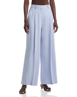 Theory Wide Leg Pleated Pants - Blue
